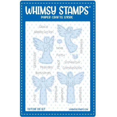 Whimsy Stamps Outline Dies - Angelic